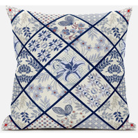 Amrita Sen Fall Patch Snowflowers Throw Pillow with Removable Cover in Gold Cream Peach 16x16