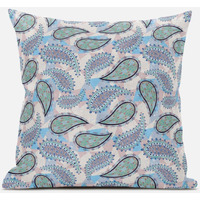 Amrita Sen Paisley on Abstract Throw Pillow with Removable Cover in Peach Pink 20x20