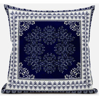 Amrita Sen Window Wreath Palace Throw Pillow with Removable Cover in Muted Magenta Cream 16x16