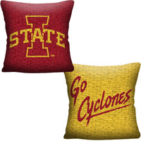 The Northwest Company NCAA Iowa State Cyclones Double Sided Woven Jacquard Pillow, 20" x 20", Invert