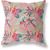 Amrita Sen Plant Illusion Indoor/Outdoor Pillow in Red Gold 26x26