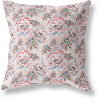 Amrita Sen Roses Sprayed Stars Indoor/Outdoor Pillow in Purple Pink 18x18