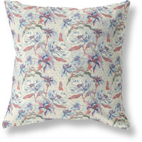 Amrita Sen Roses Sprayed Stars Indoor/Outdoor Pillow in Orange Yellow 16x16