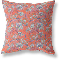 Amrita Sen Roses Sprayed Stars Indoor/Outdoor Pillow in Orange 18x18