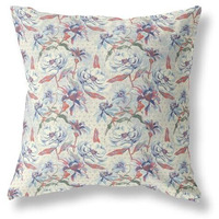Amrita Sen Roses Sprayed Stars Indoor/Outdoor Pillow in Orange Yellow 20x20