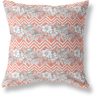 Amrita Sen Lily Garden Stripes Indoor/Outdoor Pillow in Peach 20x20