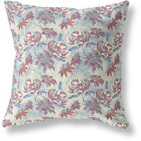 Amrita Sen Roses Sprayed Stars Indoor/Outdoor Pillow in Red Green 26x26