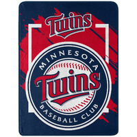 NORTHWEST ENTERPRISES MLB 46x60 Dimensional Design Micro Raschel Throw Blanket (Minnesota Twins)