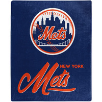 The Northwest Company MLB Mets Signature Throw Blanket, 50" x 60" , Team Colors