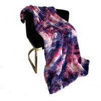Plutus Brands Fuchsia Purple Fureal Faux Fur Luxury Throw Blanket