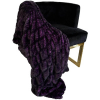 Plutus Brands Purple Plush Pelt Faux Fur Luxury Throw Blanket