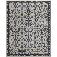 HomeRoots 513676 9 x 12 ft. Taupe & Gray Wool Floral Hand Tufted Handmade Stain Resistant Rectangle Area Rug