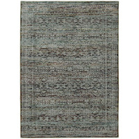 HomeRoots 510020 9 x 12 ft. Blue & Purple Oriental Power Loom Stain Resistant Rectangle Area Rug