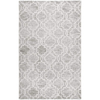 HomeRoots 512189 8 x 10 ft. Gray & Ivory Wool Geometric Hand Tufted Handmade Stain Resistant Rectangle Area Rug