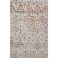 HomeRoots 482919 9 x 12 ft. Beige Damask Stain Resistant Indoor & Outdoor Rectangle Traditional Area Rug