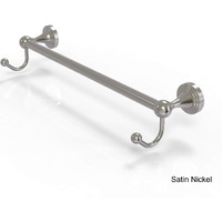 Allied Brass SG-41-18-HK Sag Harbor Collection 18 Inch Integrated Hooks Towel Bar, 18", Satin Nickel