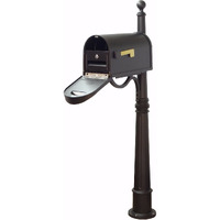 Special Lite Products Classic Curbside Mailbox with Locking Insert and Ashland Mailbox Post