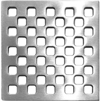 OASI 3.75 Inch Premium Stainless Steel Grate for 4 Inch Drain - Milano - Brushed Nickel Designer Custom Grates Metal Drain Cover Plate