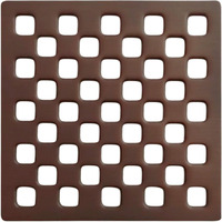 OASI 3.75 Inch Premium Stainless Steel Grate for 4 Inch Drain - Milano - Oil Rubbed Bronze Designer Custom Grates Metal Drain Cover Plate