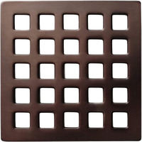 OASI 3.75 Inch Premium Stainless Steel Grate for 4 Inch Drain - Classic - Oil Rubbed Bronze Designer Custom Grates Metal Drain Cover Plate