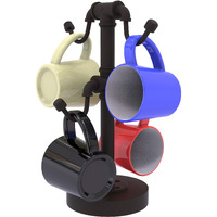 Allied Brass Pipeline Collection Countertop 4 Coffee Mug Holder, Oil Rubbed Bronze