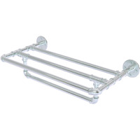 Pipeline Collection 24 Inch Wall Mounted Towel Shelf with Towel Bar