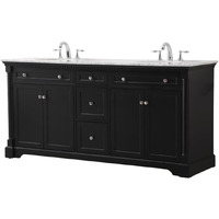 Elegant Decor Indoor Modern Under Sink Bathroom Fixtures Storage Organizer Cabinet Monroe 36 inch LED Double Ring Chandelier - Black