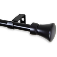 Rod Astamoda Lewis Curtain 5/8 inch Dia. 48-84 Inch - Black