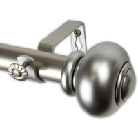 Rod Astamoda Constantino Curtain 1" OD 160-240 inch - Satin Nickel