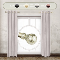 Rod Astamoda Terreca 1" Dia. Side Curtain 12-20 inch Long (Set of 2) - Gold