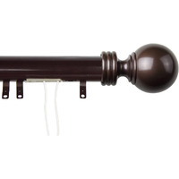 Rod Astamoda Archie Decorative Traverse w/Sliders 66"- 120" - Cocoa