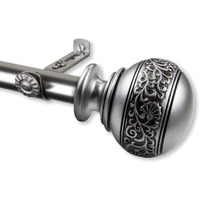 Rod Astamoda Caliendra Curtain 3/4 inch Dia. 66-120" - Satin Nickel