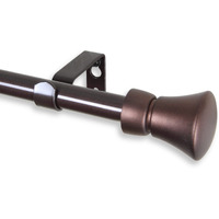 Rod Astamoda Lewis Curtain 5/8 inch Dia. 84-120 Inch - Cocoa