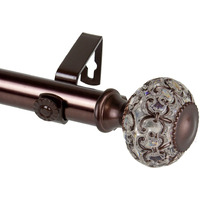 Rod Astamoda Elyse Curtain 1" OD 28-48 inch - Bronze