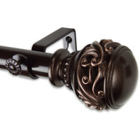 Rod Astamoda Leon Curtain 1" OD 160-240 inch - Bronze