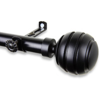Rod Astamoda Olga Curtain 3/4 inch Dia. 48-84" - Black