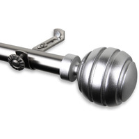 Rod Astamoda Olga Curtain 3/4 inch Dia. 66-120" - Satin Nickel