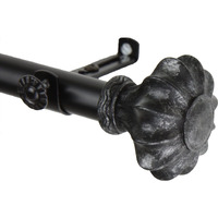 Rod Astamoda Gusto Curtain 3/4 inch Dia. 120-170" - Black
