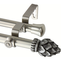 Rod Astamoda Tilia Double Curtain 3/4 inch Dia. 48-84" - Satin Nickel