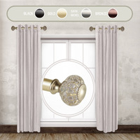 Rod Astamoda Elyse 1" Dia. Side Curtain 12-20 inch Long (Set of 2) - Gold