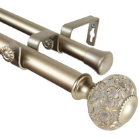 Rod Astamoda Elyse Double Curtain 1" OD 160-240 inch - Gold