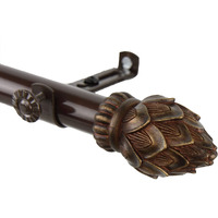 Rod Astamoda Tilia Curtain 3/4 inch Dia. 120-170" - Cocoa