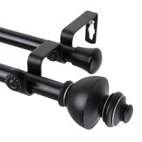 Rod Astamoda Scion Double Curtain 3/4 inch Dia. 48-84" - Black