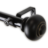 Rod Astamoda Constantino Curtain 1" OD 160-240 inch - Black