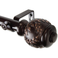 Rod Astamoda Mathilda Curtain 1" OD 28-48 inch - Bronze