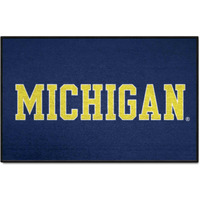 FANMATS 36693 NCAA - Michigan Wolverines Starter Mat Accent Rug - 19in. x 30in.| Sports Fan Home Decor Rug and Tailgating Mat