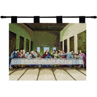 Manual Inspirational Collection Wall Hanging and Finial Rod, Last Supper, 36 X 26-Inch