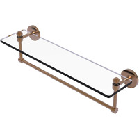 Allied Brass SB-1TB/22-BBR Glass Shelf with Towel Bar, 22-Inch x 5-Inch