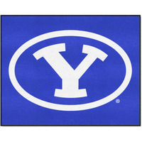 FANMATS 3273 Brigham Young University All-Star Mat | Blue | 33.75"x42.5" | Oval Y Primary Logo