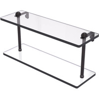 Allied Brass RC-1/22TB-VB 22 Inch Glass Vanity Integrated Towel Bar Shelf, Venetian Bronze